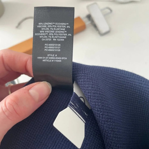 Aritzia Babaton Slim High Waist Knit Mini Gallerist Skirt NWT Pure Indigo Small - Picture 8 of 9